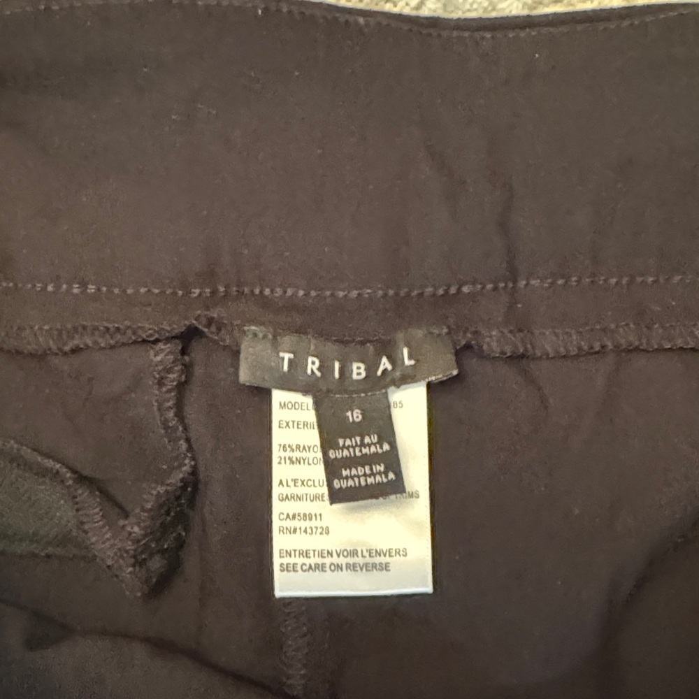 Tribal Black Boot Cut Women's Pants - Picture 2 of 3